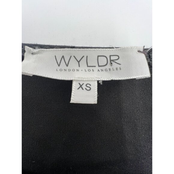 NEW Wyldr Black Off-The-Shoulder Lace Me Up Bodycon Longsleeve Dress - Picture 6 of 14